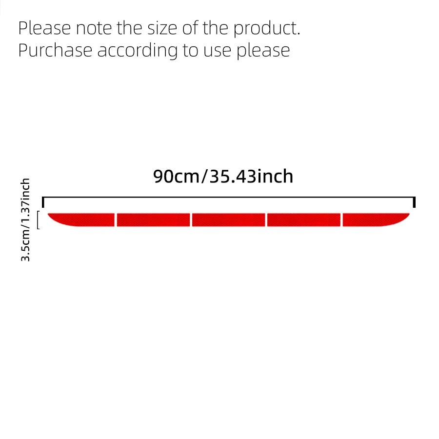 Car reflective sticker, trunk sticker, trunk reflective sticker, car collision warning strip sticker decoration