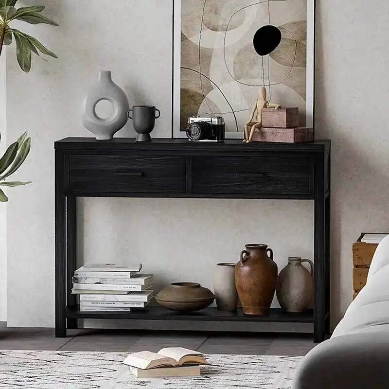 

French Table Mid Century Vintage Design Console Practical Minimalist Console Table Elegant Aesthetic Mesa Furniture Living Room