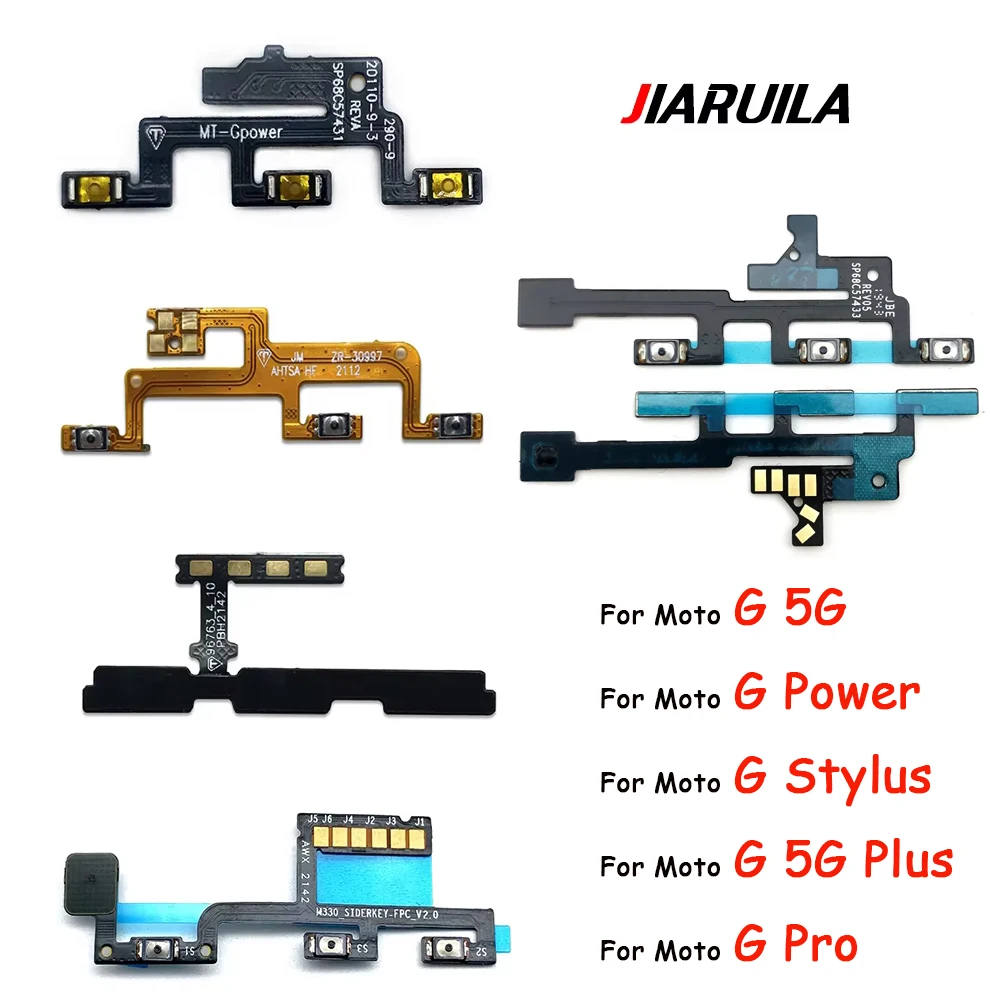 

20Pcs，For Moto G 5G Plus Power Stylus 2022 Play Pure 2021 G Fast Power Button Switch & Volume Up / Down On / Off Button Flex