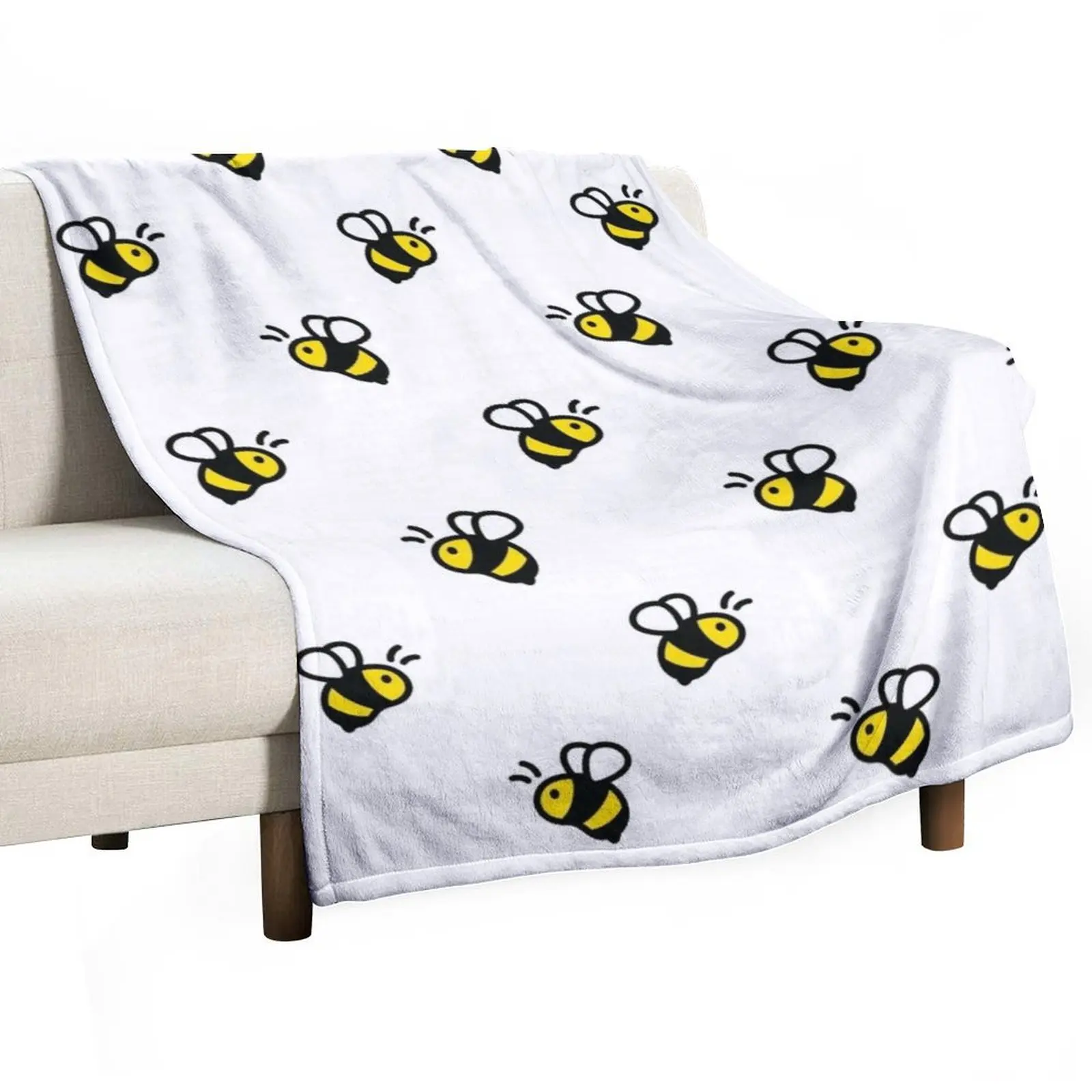 

Simple Bee Pattern Throw Blanket christmas decoration Thermal Soft Big Furry Blankets