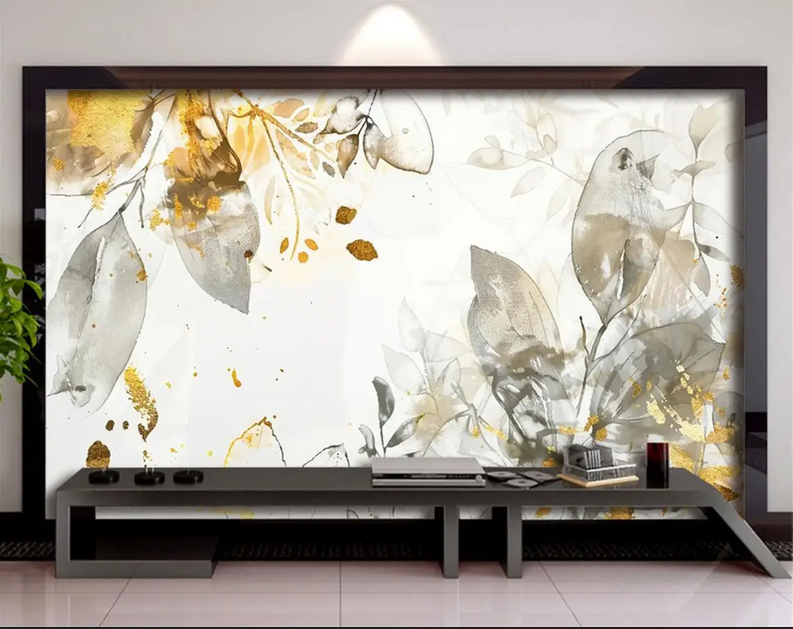 

Настенная роспись нестандартного размера, ручная роспись, акварель, маленькие свежие садовые цветы, фоновое украшение, живопись, 3d обои