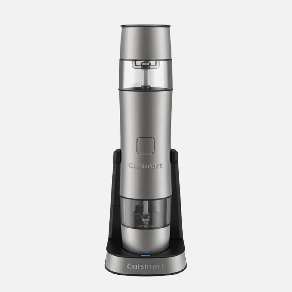 

Rechargeable Electric Salt Pepper Spice Mill with Adjustable Grind and Charging Base