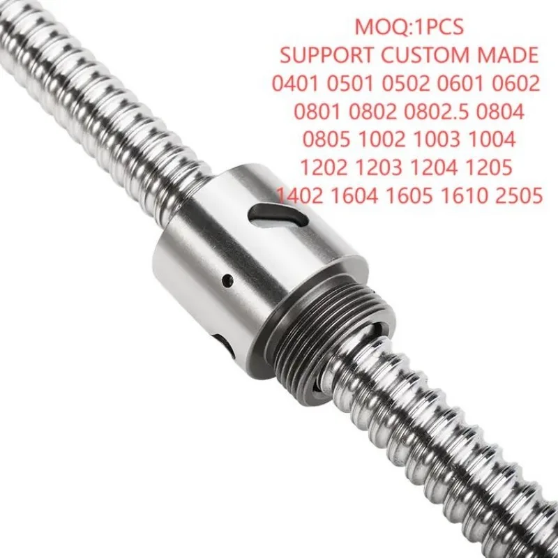 High Precision Custom Made Miniature Ball Screw With Nut Without Flange BSH1002 BSH1004 BSH1204 BSH1605 BSH1610