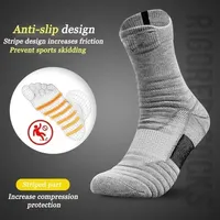 Super Elite Anti-Slip Sports Socks Riding Cycling Basketball Running Sport Sock Hiking Tennis Ski Man Women Socks 39-45