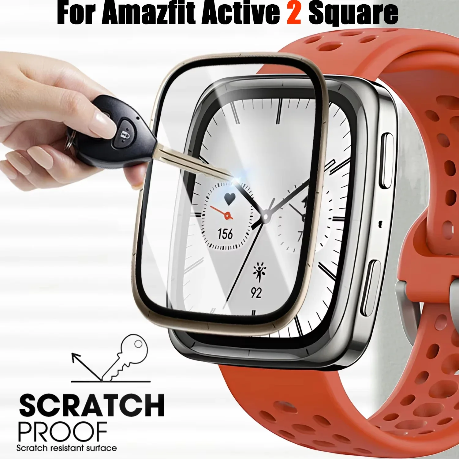 1-5PCS Protective Film For Amazfit Active 2 Square HD Screen Protector Anti-scratch Films For Amazfit Active2 Square Accessories