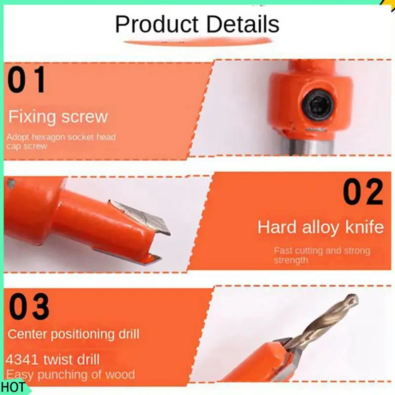 

AWAH 4Pcs Woodworking Tool Plier Card Hole Punch Set Paper Screw Cover With Countersink Drill 3.2Mm Adjustable Position