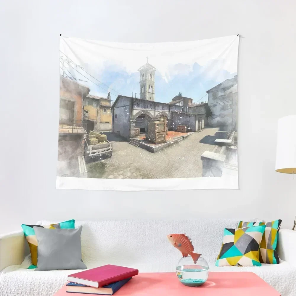 

CSGO Inferno Watercolour Map Poster Tapestry Decorative Wall Mural Aesthetic Room Decor Tapestry