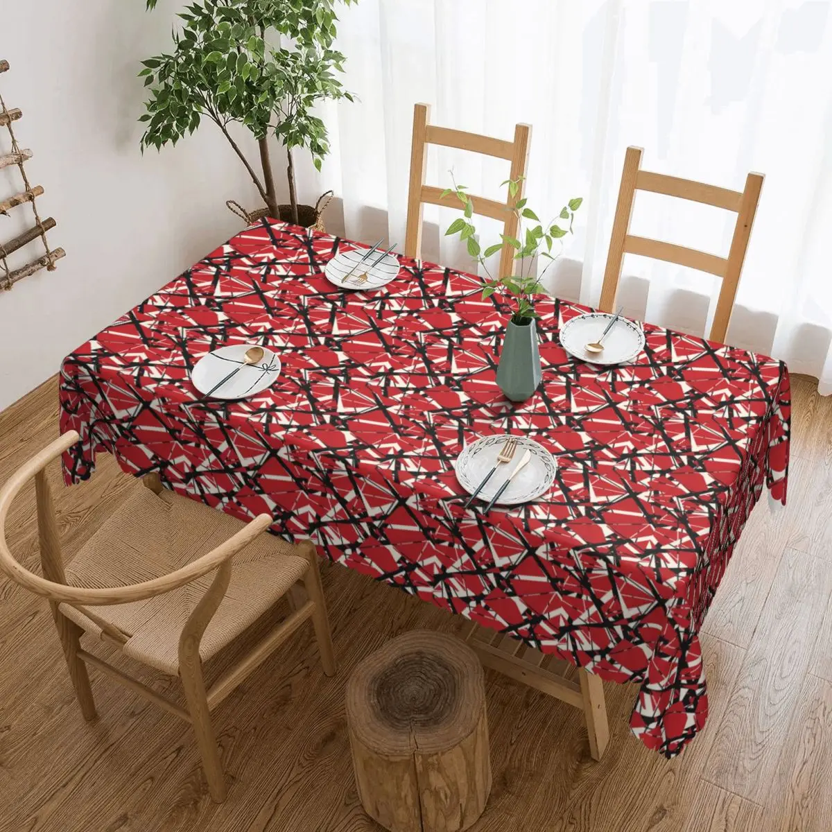 EVH Authentic Stripes Design (red) Tablecloth Restaurant Kitchen Rectangular Tablecloth Tablecloth Outdoor Dining Table Cover