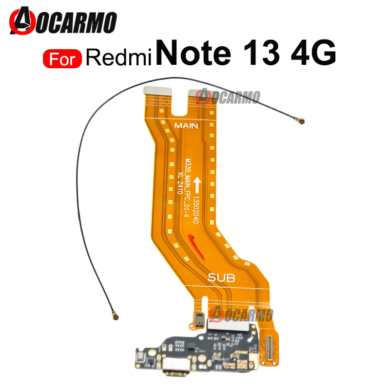 

Main Board Connection Charging Port Flex Cable For Xiaomi Redmi Note13 4G Fingerprint Flex Signal Antenna Replacement Parts