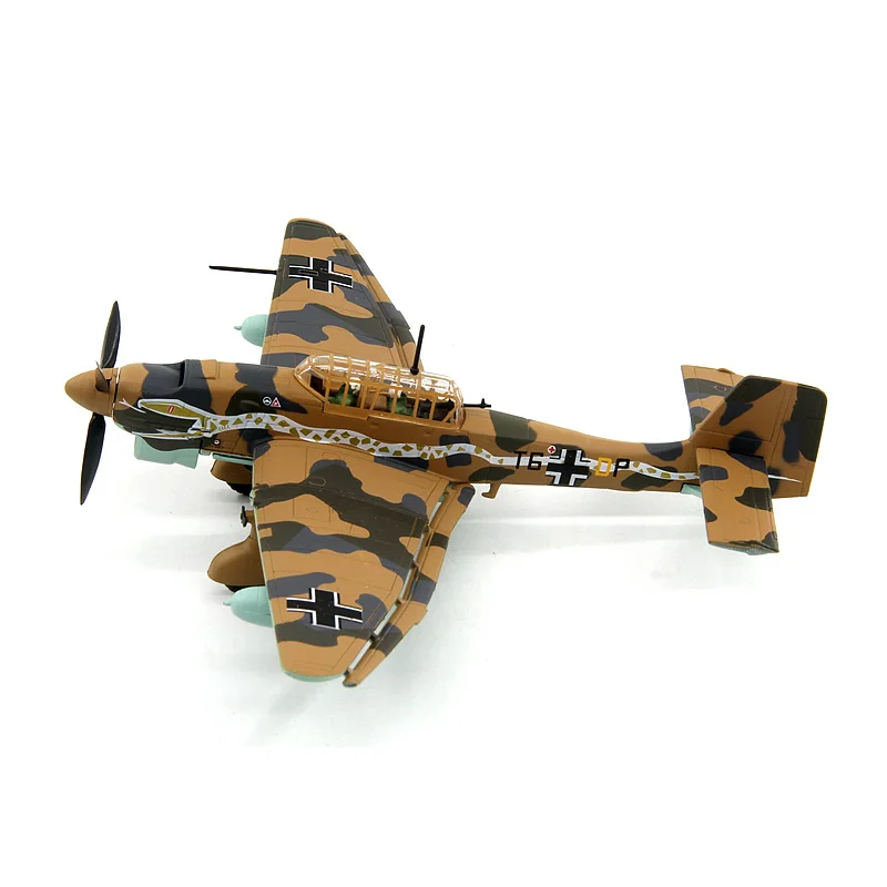 1:72 1/72 Scale German Junkers Stuka JU-87 JU87 Bomber Fighter Diecast Metal Plane Aircraft Model Children Toy