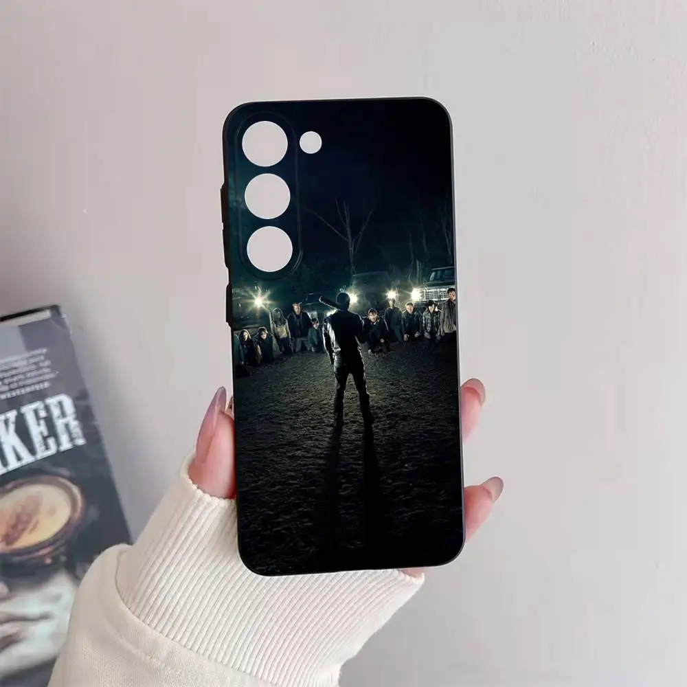 TWD เคสโทรศัพท์สำหรับซัมซุงกาแล็คซี่ A73,72,51,53,52,71,22,5G,โน้ต,J7,8,9 ปกนุ่มสีดำ