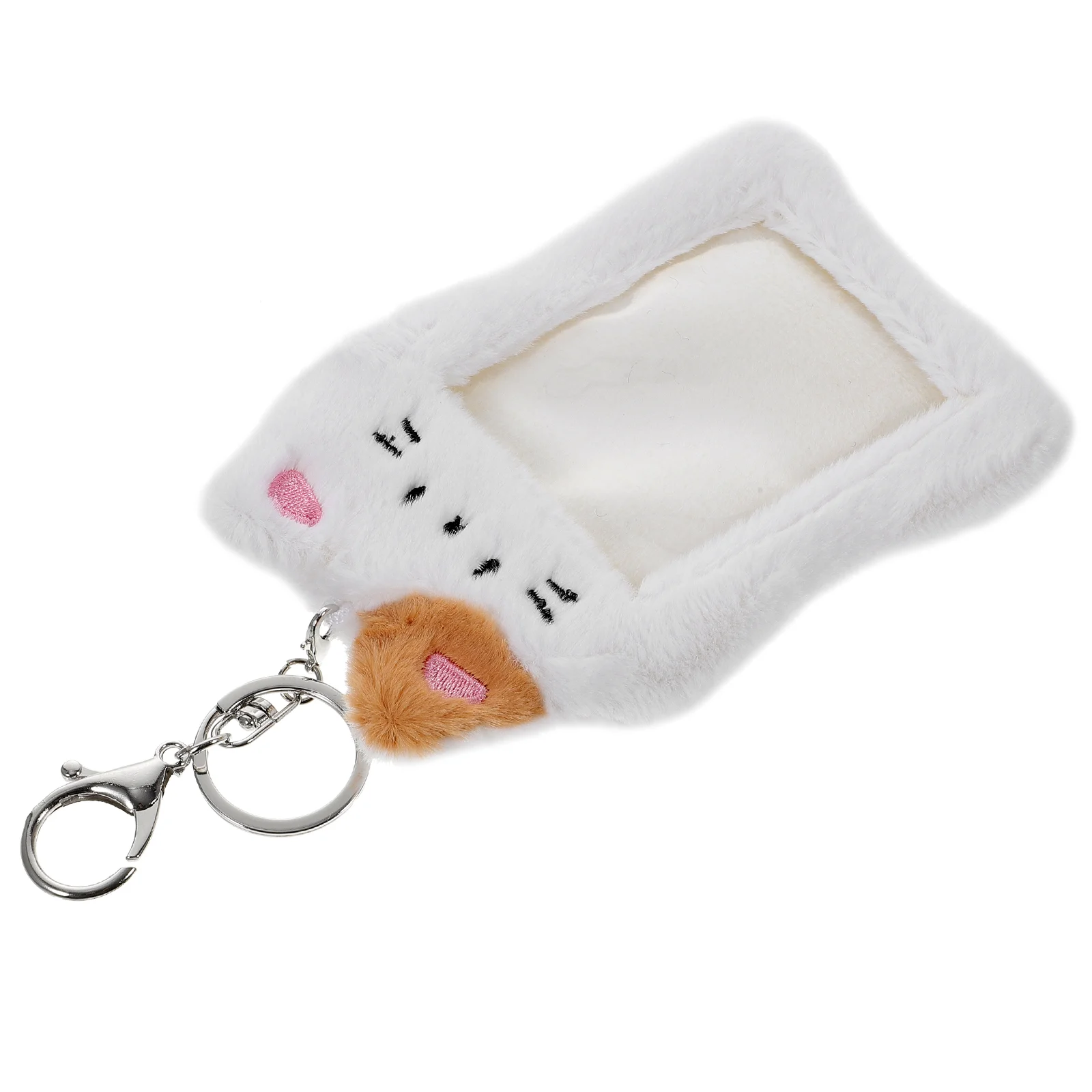 Plush Card Holder Cartoon Cards Cover Protector Badge Bus Postcards Sleeve Business Decorate