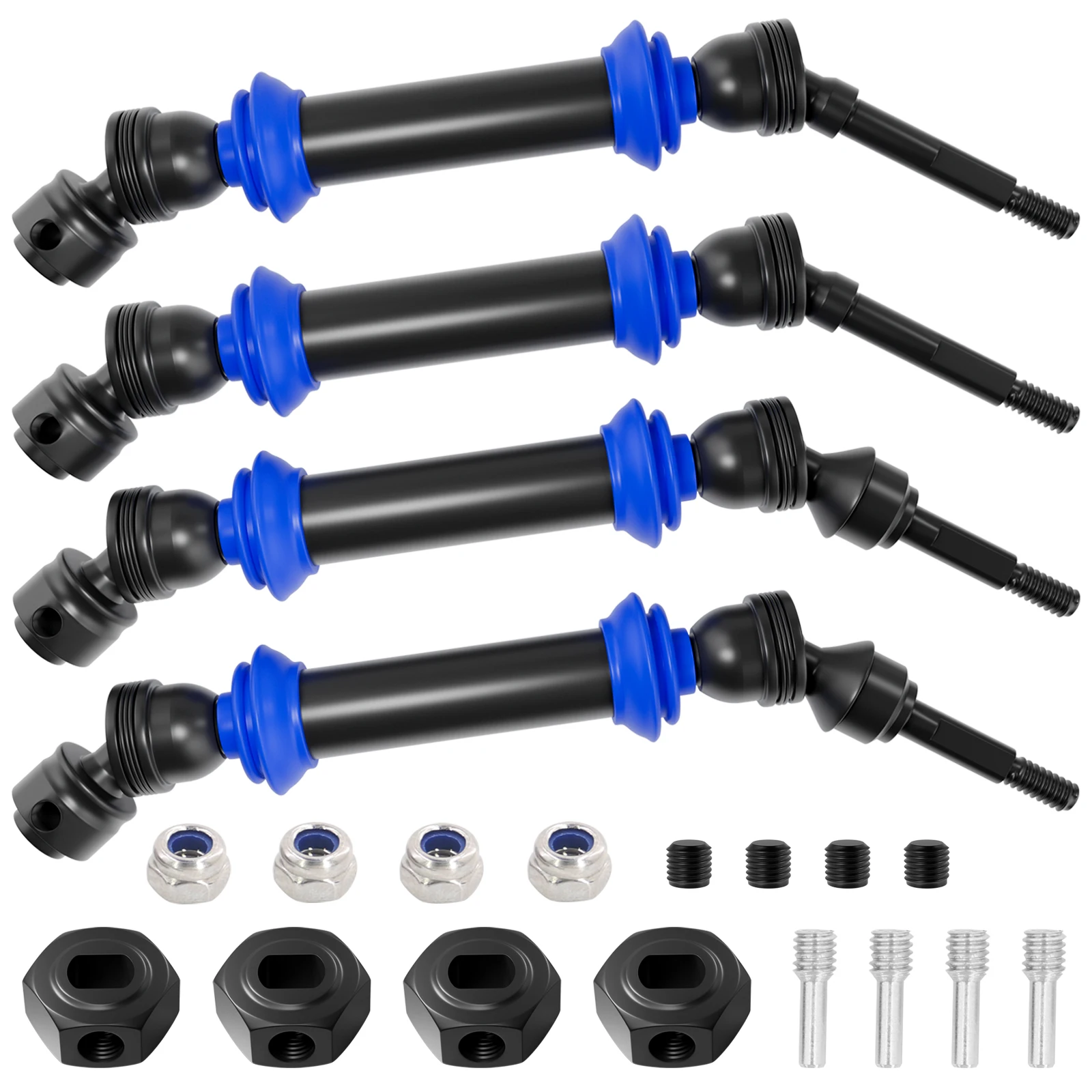 

OGRC 4PCS Front&Rear CVD Drive Shafts Set for Traxxas Slash/Rustler/Stampede/Hoss VXL 4X4 1/10 RC Truck Cars Replace #6851#6852