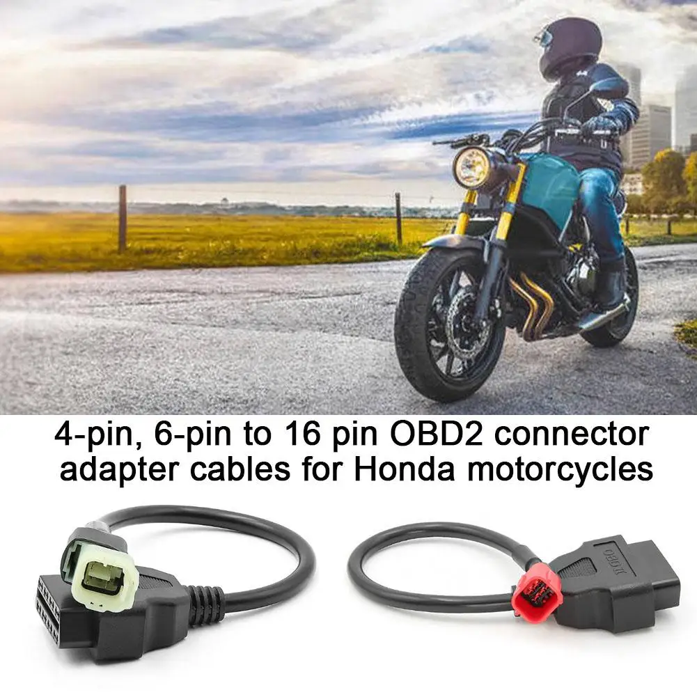 4-pin 6-pin To 16 Pin OBD2 Connector Adapter Cables For Honda Motorcycles For Honda 4Pin Motorcycle Adapter D1I6