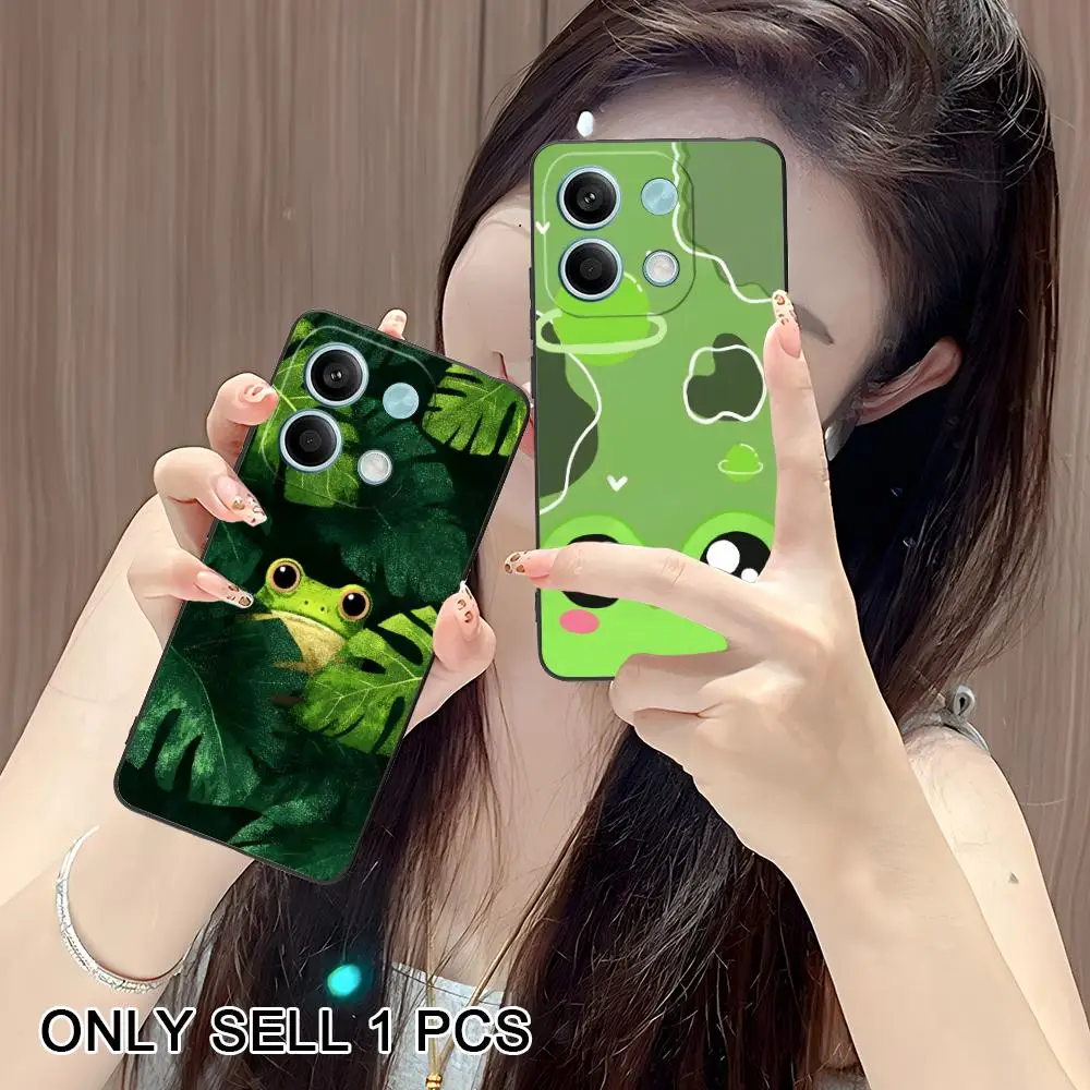 Kawaii Frog Phone Case for POCO M7 M6 M5 M4 M3 X7 X6 X5 X4 X3 Pro GT 5G Soft TPU Shockproof Cover