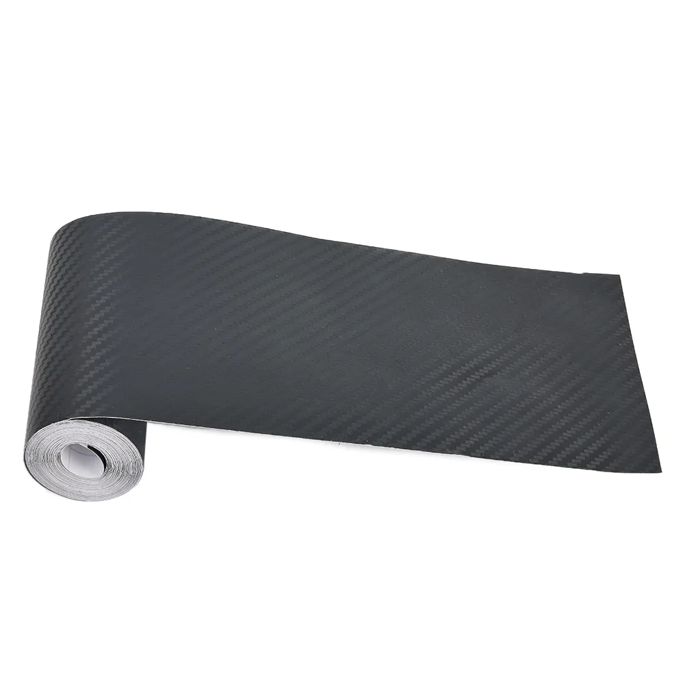 1 Set Car Door Sticker Waterproof Door Sill Scuff Effectively Avoid Paint Suitable For DIY 10cm*5m 3D Carbon Fiber