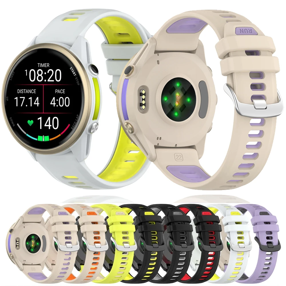 22mm Silicone Strap for Garmin Forerunner 970 965 955 945 Original Replacement Breathable Wristband for Garmin Forerunner 935
