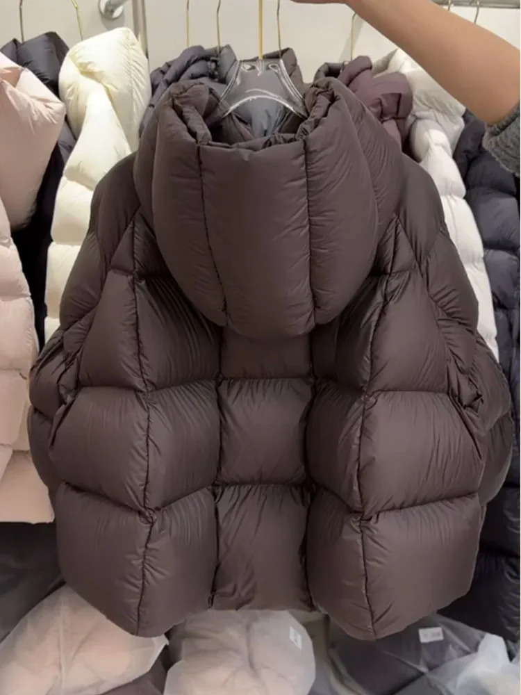 

Unique ort Brown Puffer Jaet Women's Winter 2025 New Korean Sle Small Size Bread Coat Warm Thiened Polyester Fiber