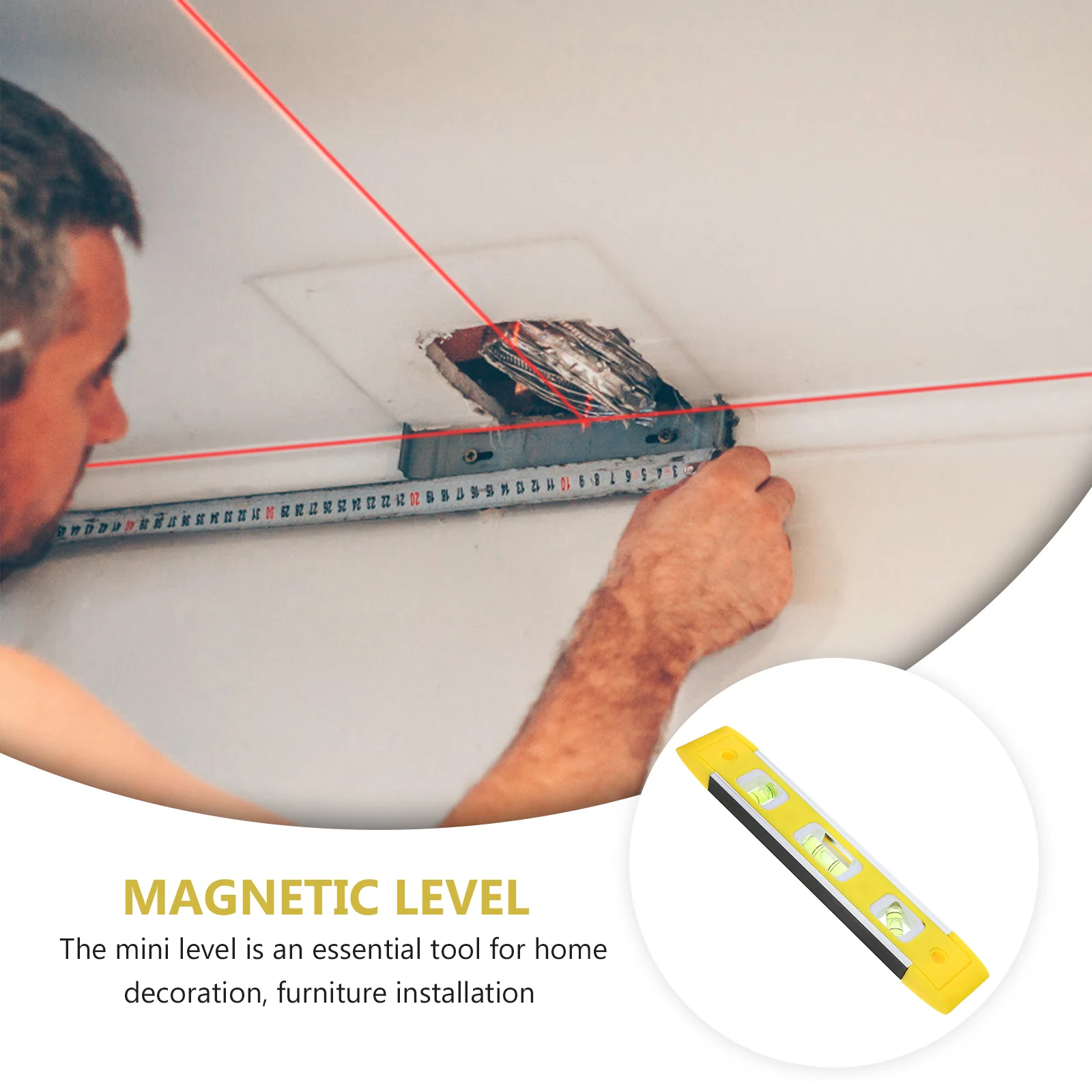 Magnetic Leveling Ruler Balance Level Portable Measuring Tool Magnetic Level small level bubble spirit level small