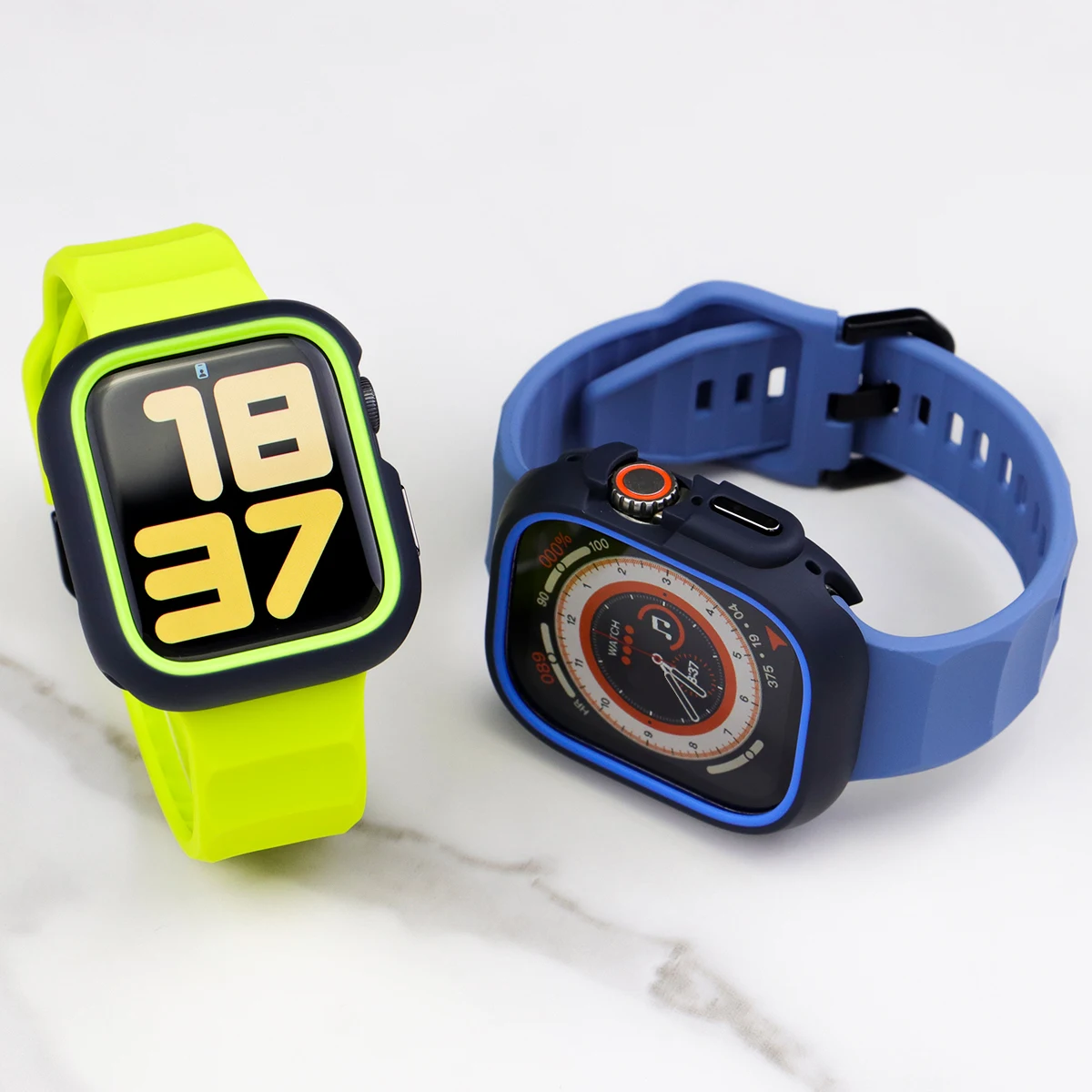 Silicone Sport Strap+Case for apple watch 9 8 7 6 SE 5 Ultra 2 Belt Bracelet Iwatch Series 49mm 45mm 41mm 44mm Protective Cover