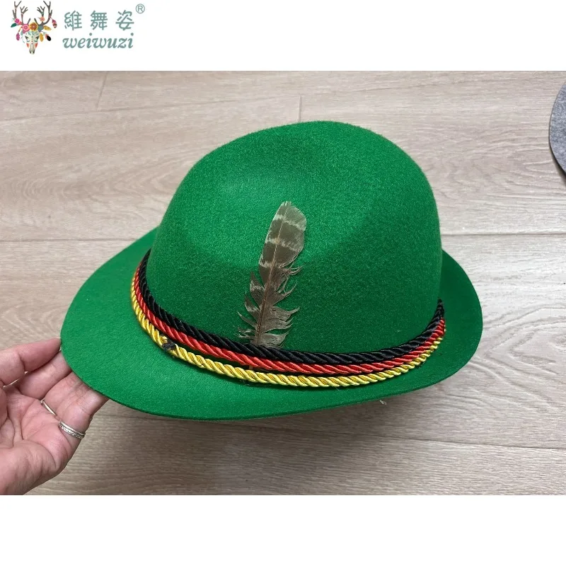 Alemanha Festival Da Cerveja De Munique Lã Baviera Moda Penas Decoração Chapéu Fedora Chapéu Roleplay Roupas Homens E Mulheres Festa Carnaval Fotografia Props Fresco Clássico Retro Atmosfera Estilo étnico Decoração Com