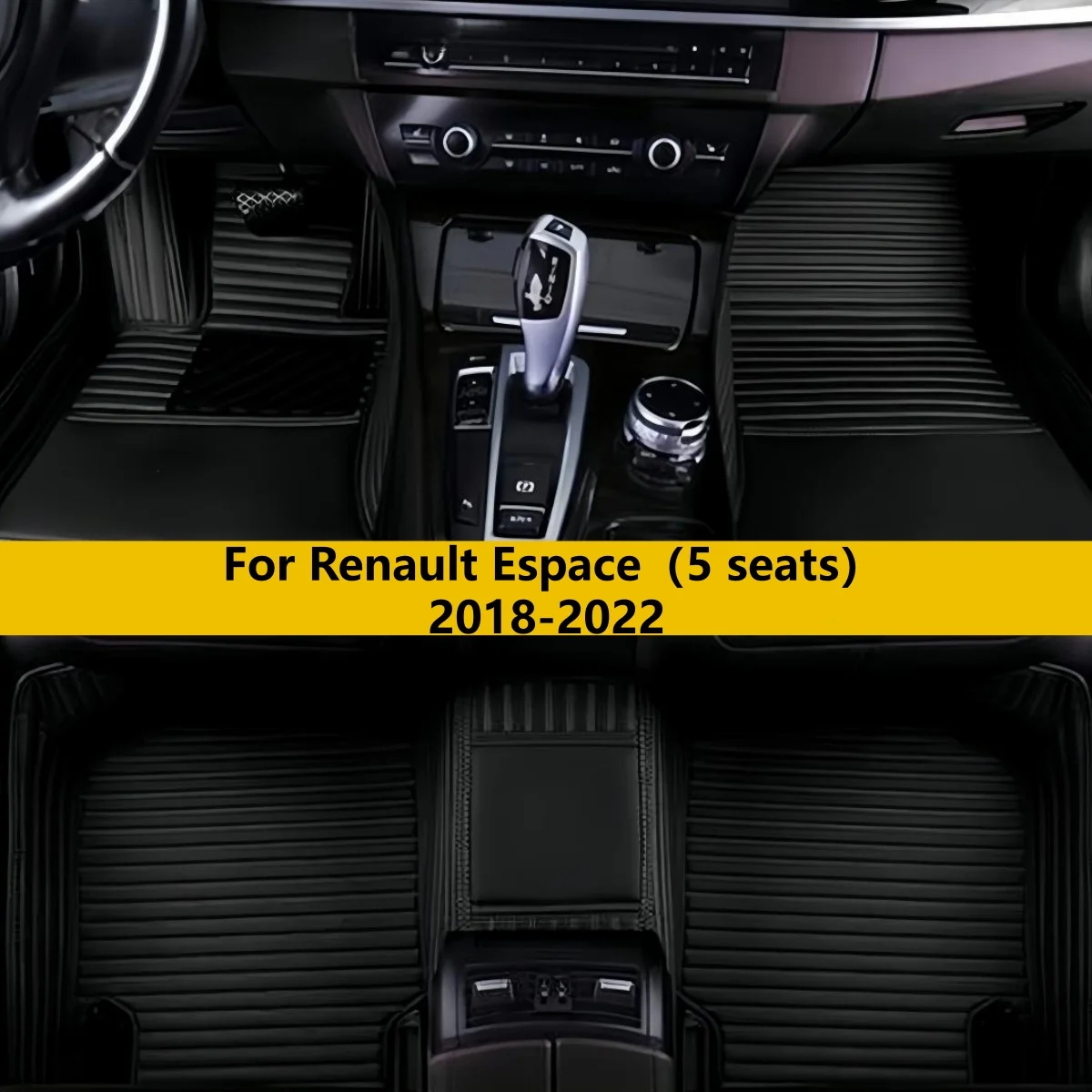 

Автомобильные коврики для Renault Espace (5 мест) 2018 2019 2020 2021 2022, кожаные коврики для ног, ковровые покрытия, подкладки для салона.
