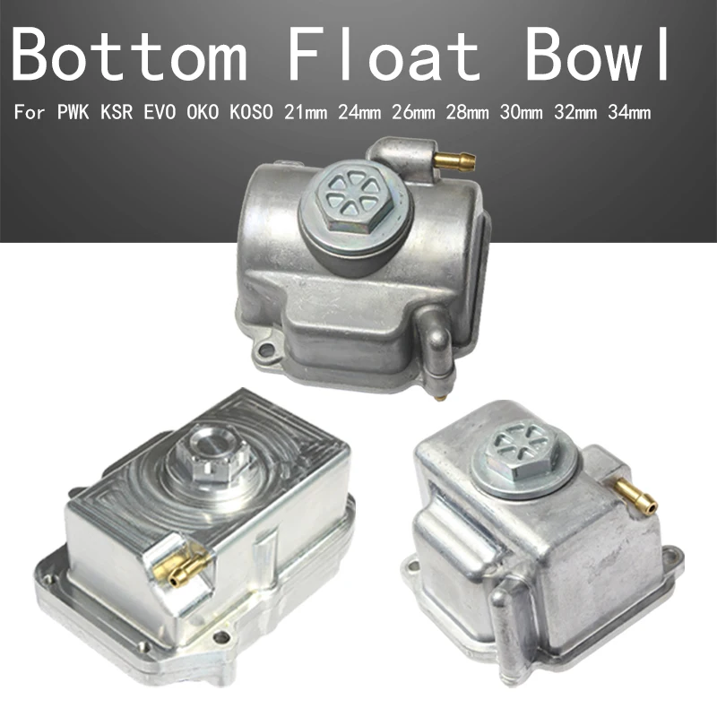 CNC Wide Deep Carburetor Bottom Float Bowl For PWK/KSR/EVO/OKO 21/24/26/28/30/32/34mm Increased Fuel Capacity