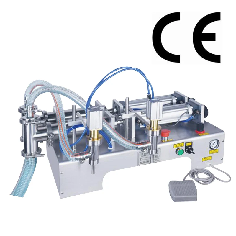 

Double Head Filling Machine For Beverage Juice Wine Milk Quantitative Stainless Steel Liquid Filling Machine