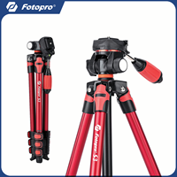 Fotopro S3 Camera Tripod with Carry Bag 1/4 Screw Quick Release Plate Travel Tripod for Phone DSLR Camera