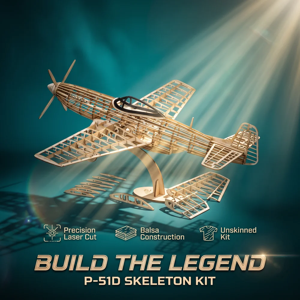 Diy Electronics India - Zestaw statycznego samolotu P-51D Mustang z