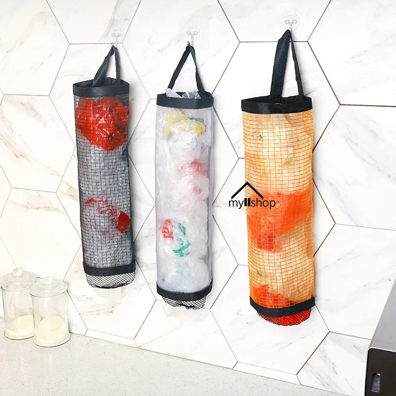 1PCS Wall-mounted Storage Bag Household Grocery Storage Hanging Garbage Bag Trash Easy To Use Living Room Kitchen Garbage Tools