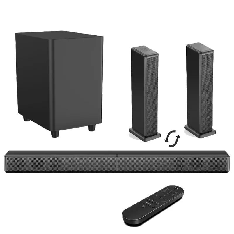 TV home soundbar with subwoofer, two-in-one Bluetooth  surround sound cinema