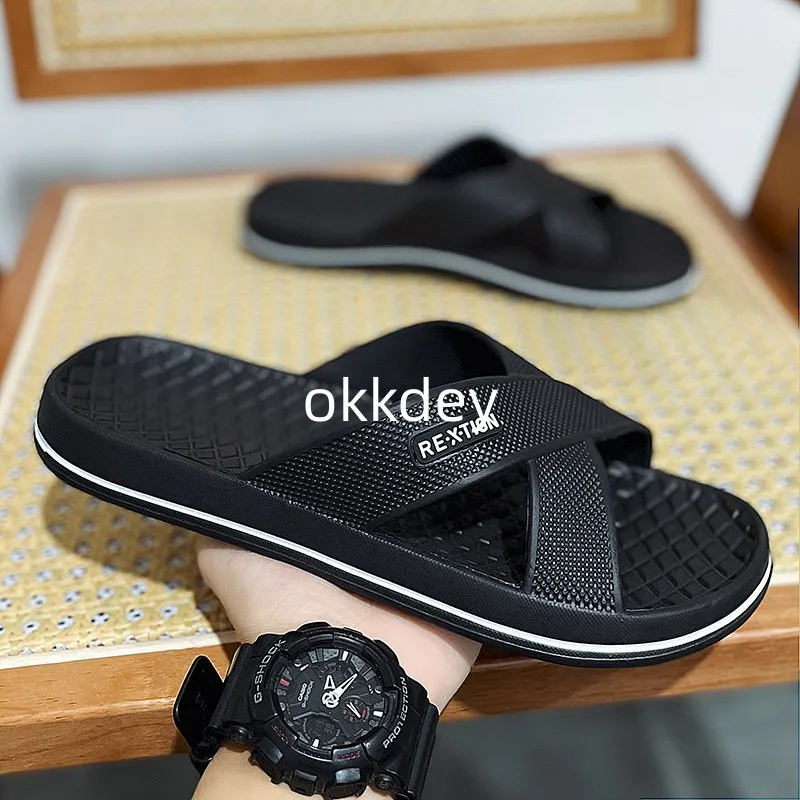 New Summer Slippers Men Basic Beach Outdoor Round Toe Fashion Men Massage Anti Slip Black Big Size Slippers Best Sellers In 2023