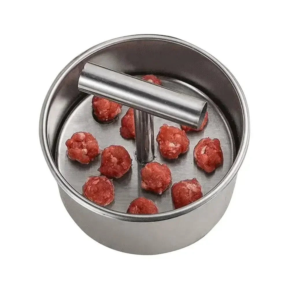 Presse Frikadelle Maker Edelstahl Frikadelle Maker Fleisch Bälle Manuelle Multi-funktionale Maker Werkzeug Haushalt Küche Manuelle Form – Detail 22