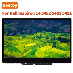 フレーム付きLCDタッチスクリーンアセンブリ,2 in 1アセンブリ,dell inspiron14,5481, 5482, 5485, 5491,p93g,p93g001,fhd,オリジナル