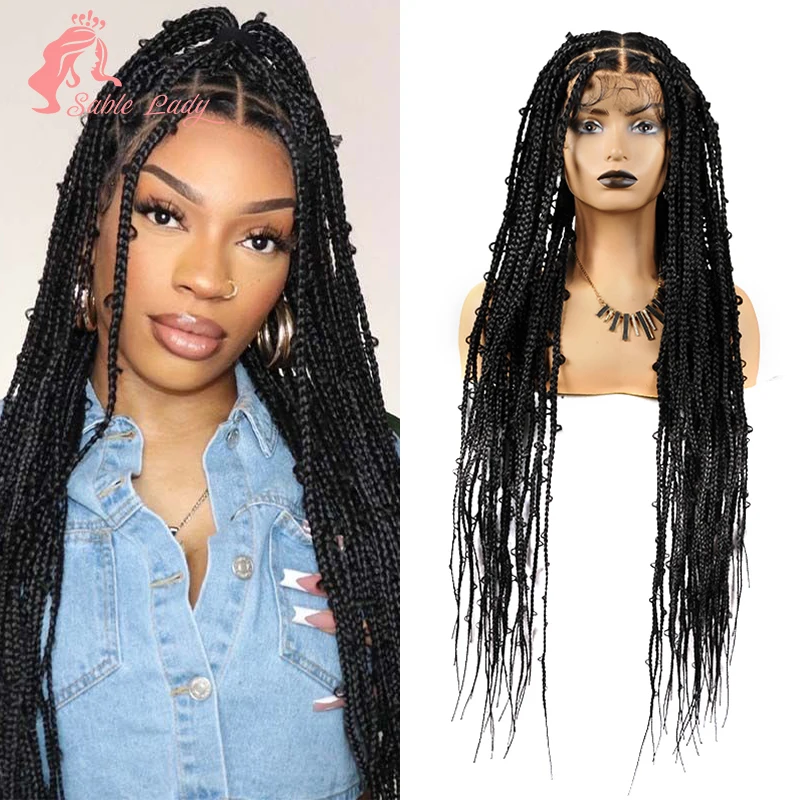 

Sable Lady Synthetic Wig Braid Butterfly Braids Hairstyles Full Lace Front Black Box Braided Wigs Full Lace For Black Women