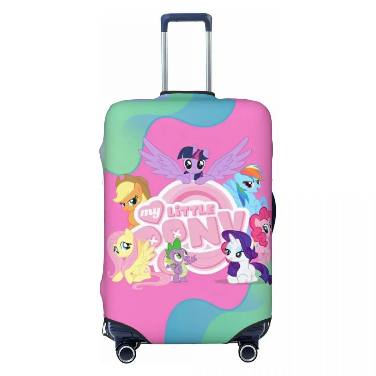 MINISO My Little P-pony Suitcase Cover Cruise Trip Protector Flight Strectch Luggage Supplies