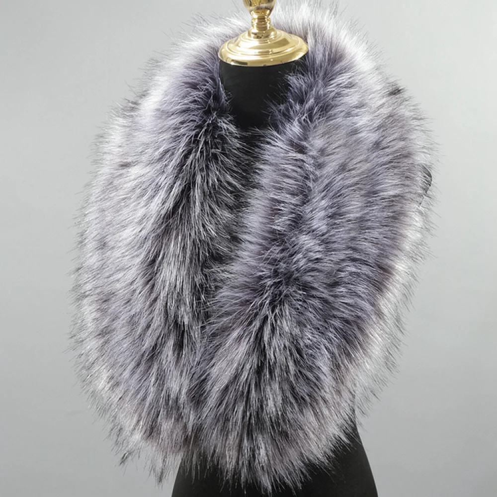 Soft Faux Fur Collar For Diyiwei Winter Warm Scarf Thickened Plush Shawl Accessory Decorative Neck Warmer For Woolen Outwear