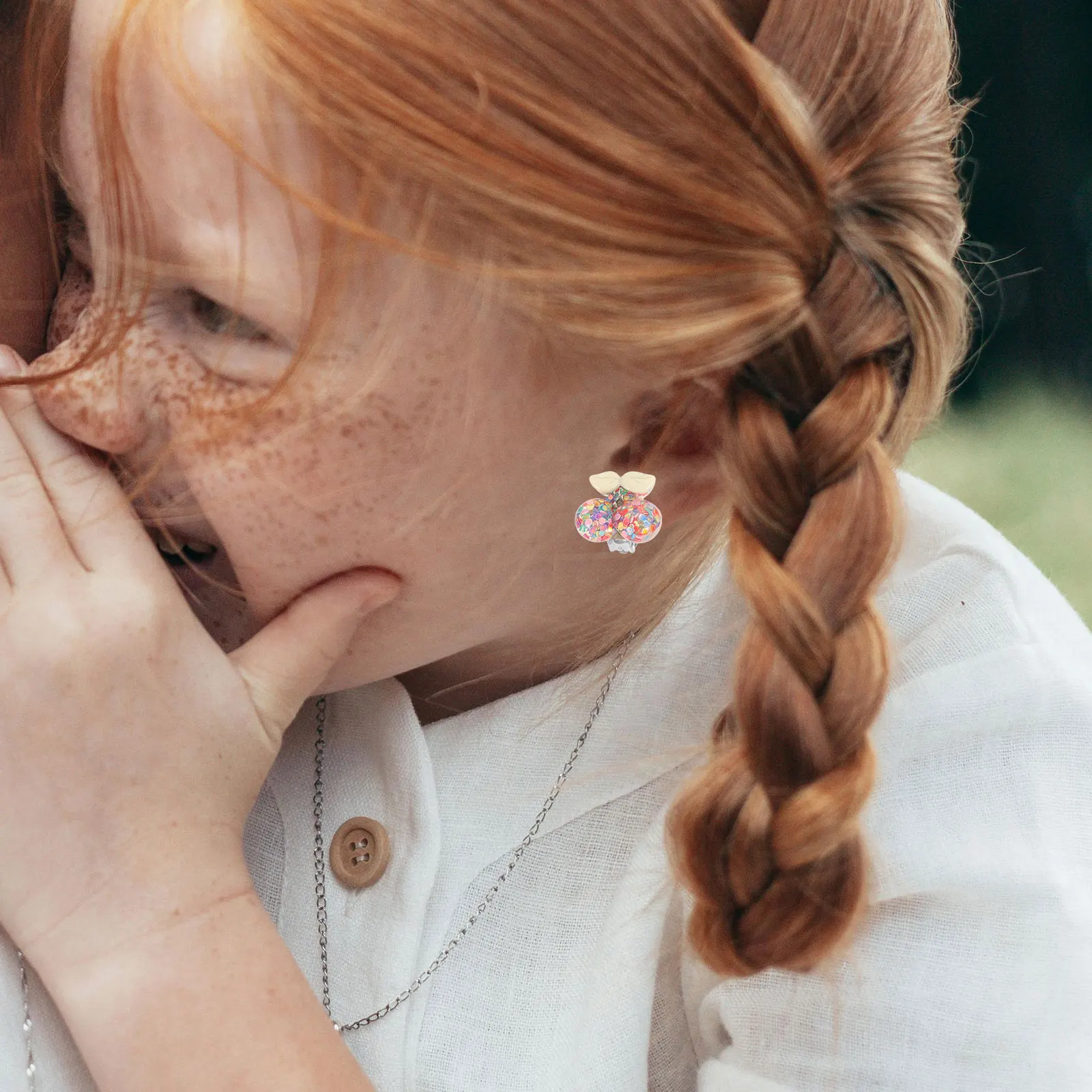 

5Pairs Lovely Kids Clip on Earrings Cartoon Design Non Pierced Earring Jewelry for Girls Festive Girl Clip on Earrings