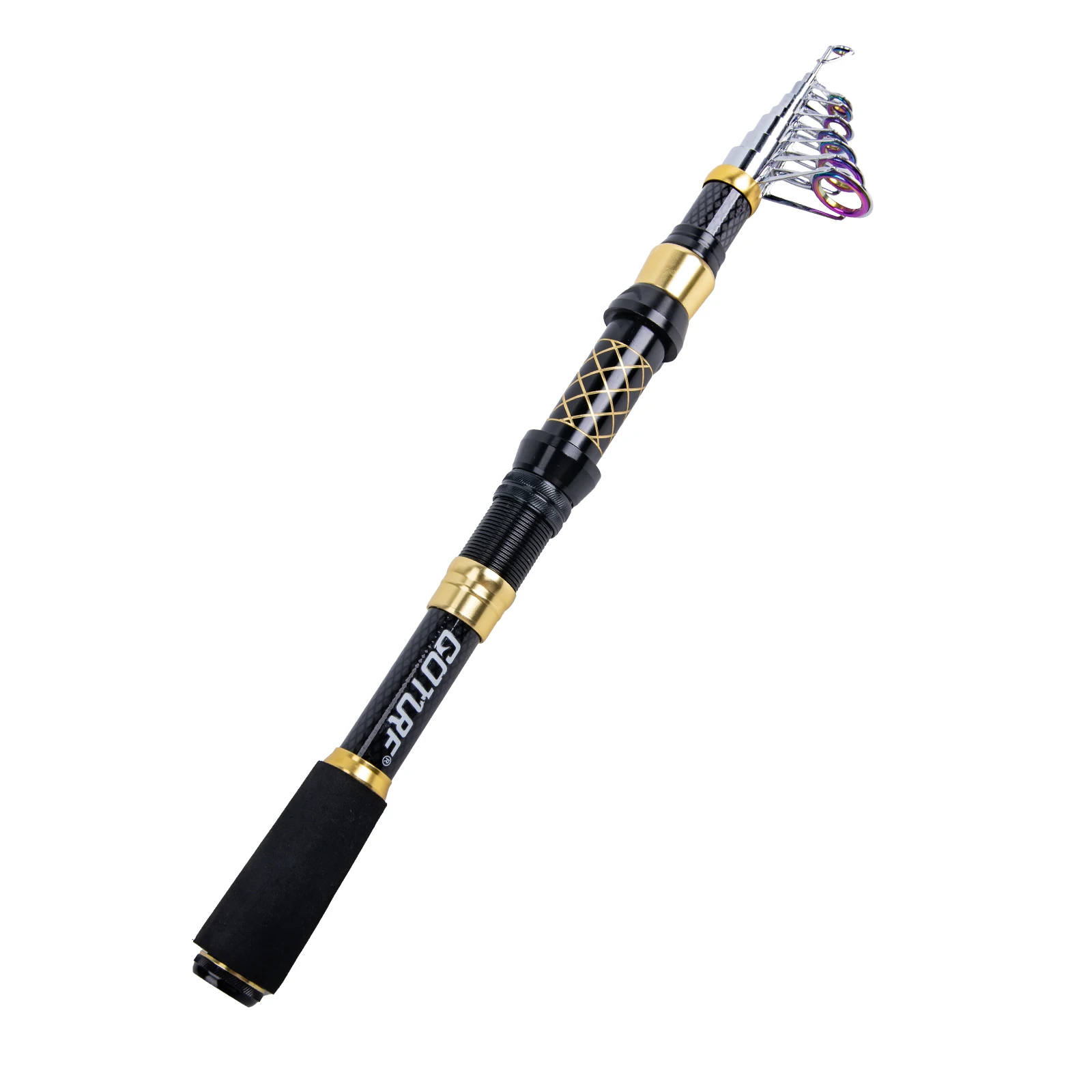 Goture Lure Fishing Rod Light-weight Spinning Telescopic EVA Handle Carbon Casting Fishing Tackle with Protective Cap