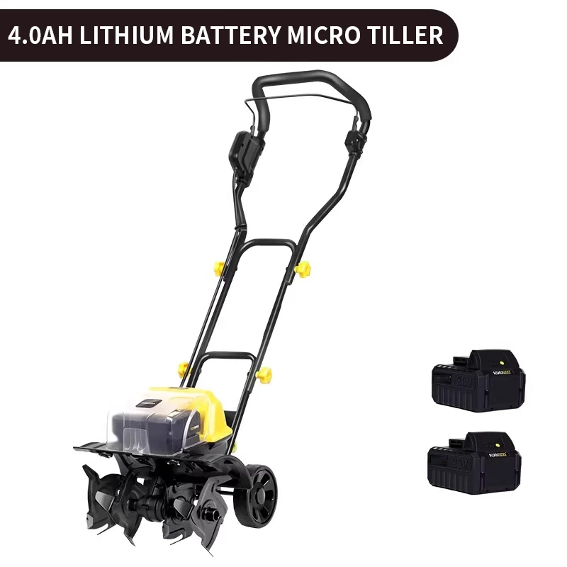 Small household electric soil loosening and tilling rotary tiller Garden vegetable greenhouse rechargeable lithium battery micro