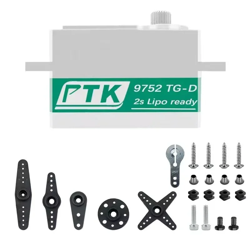 SkyDElOriginal PTK 9752TG-D Metal 1/10 Remote Control Car Drift Flat Sports Car Squat Servo High Speed Model Servo Low Profile S