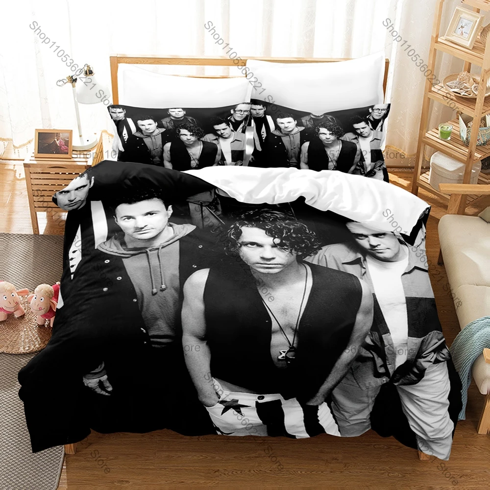 Personality INXS New Polyester Bedding Set Modern Printed Duvet Cover Soft Breathable Bedding Linens for Home 1 Duvet Cover + 2