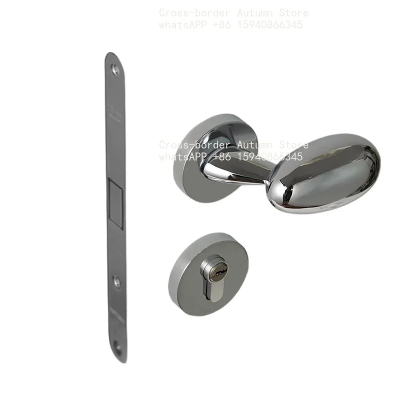 French cream style American retro door lock indoor silver door bedroom silent household magnetic lock