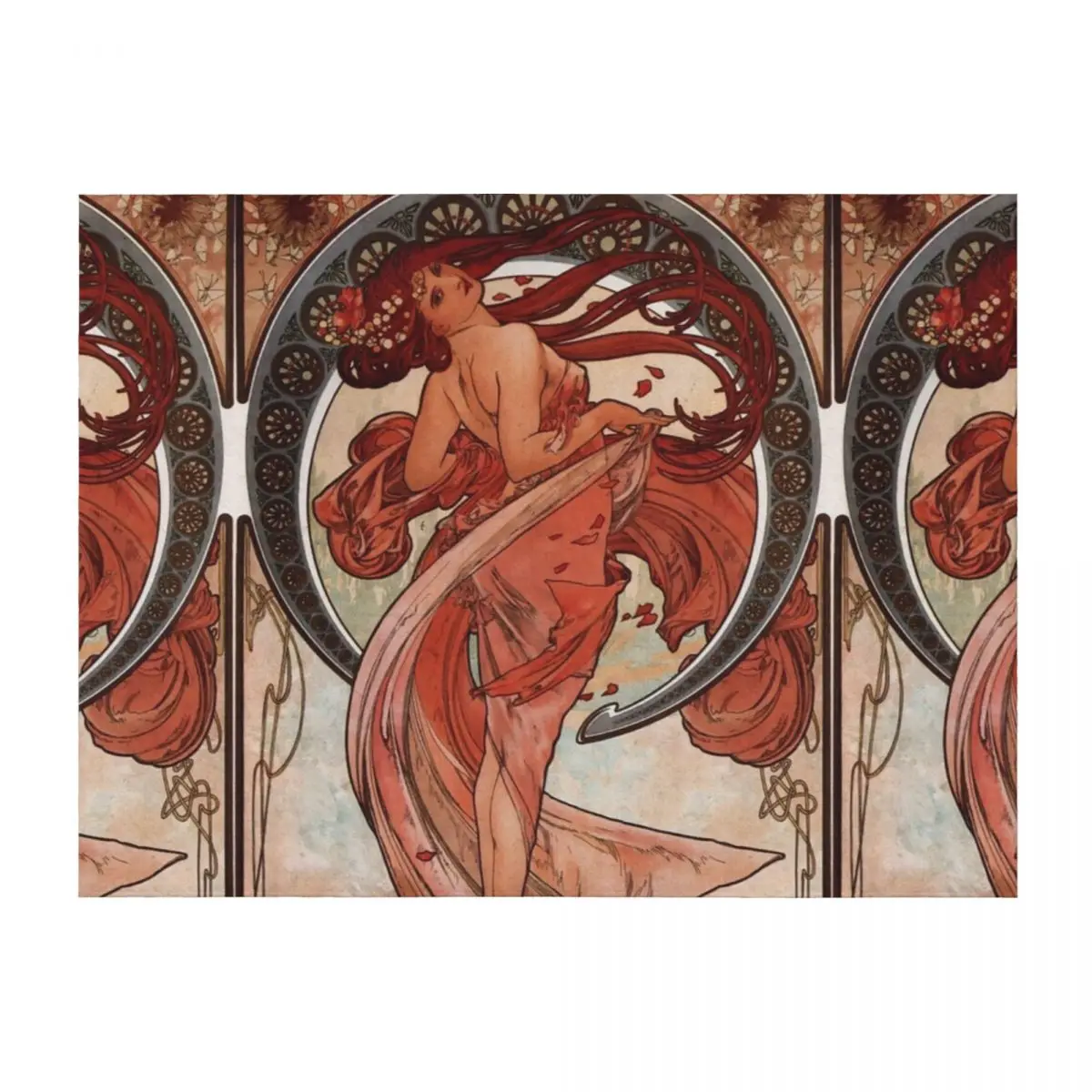 

Dance,1898,Alphonse Mucha,art nouveau,litography Throw Blanket Thermal Decorative Throw for sofa Blankets