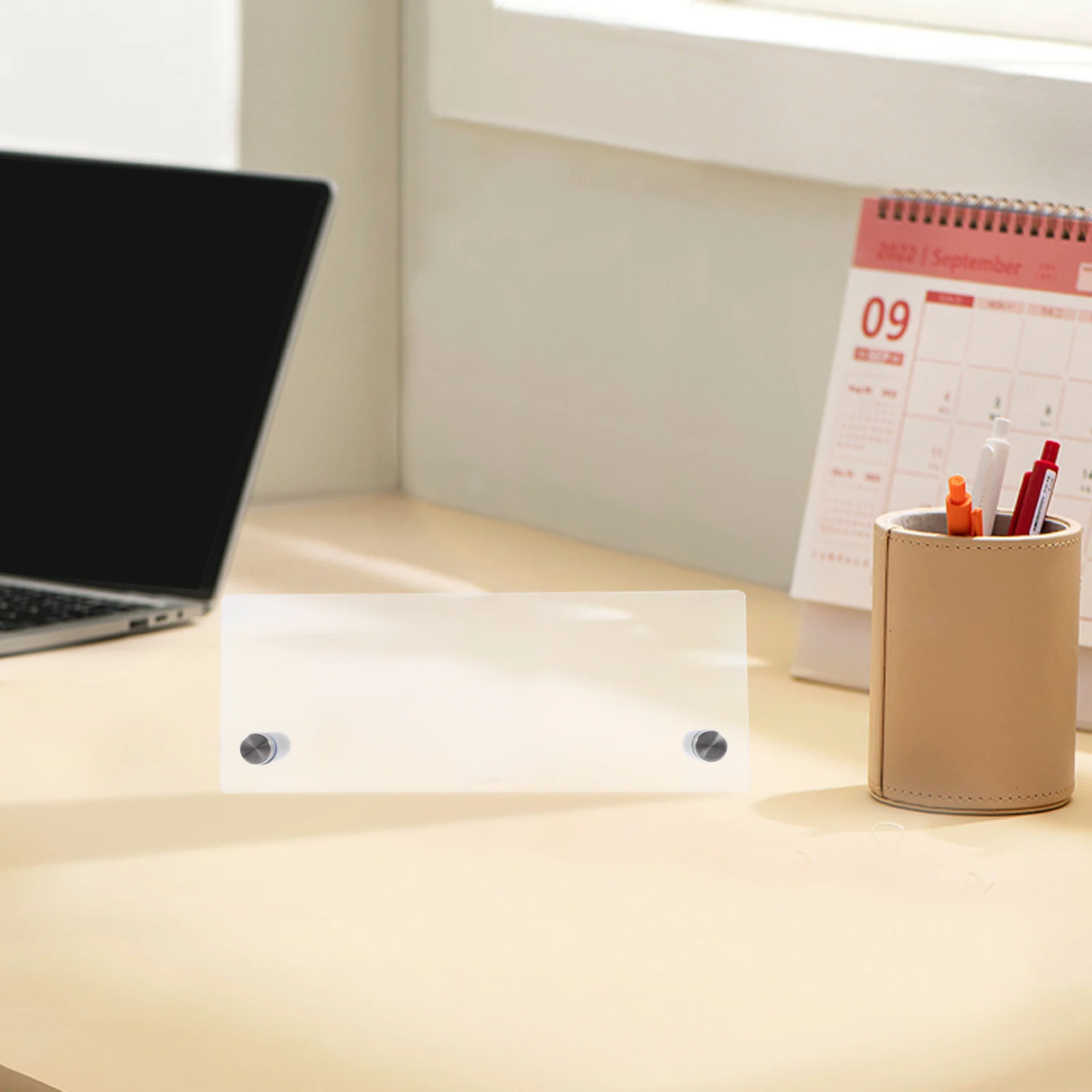 2 قطعة لوحة اسم المكتب قوي بطاقة الأعمال منظم مكتب سهل التنظيف مكتب علامة عرض الرف-حامل بطاقة الاسم ل #3