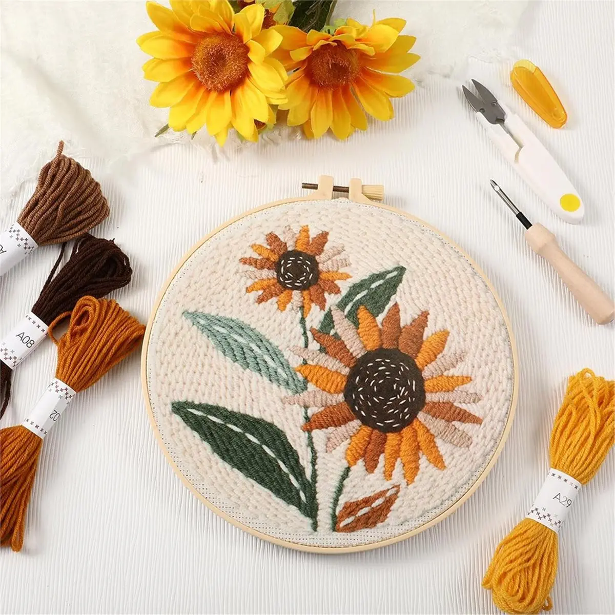 

Наборы для вышивания в технике панч-нидл (3 шт.), наборы для вышивания панч-нидл для взрослых и начинающих, простой набор для вышивания цветов своими руками