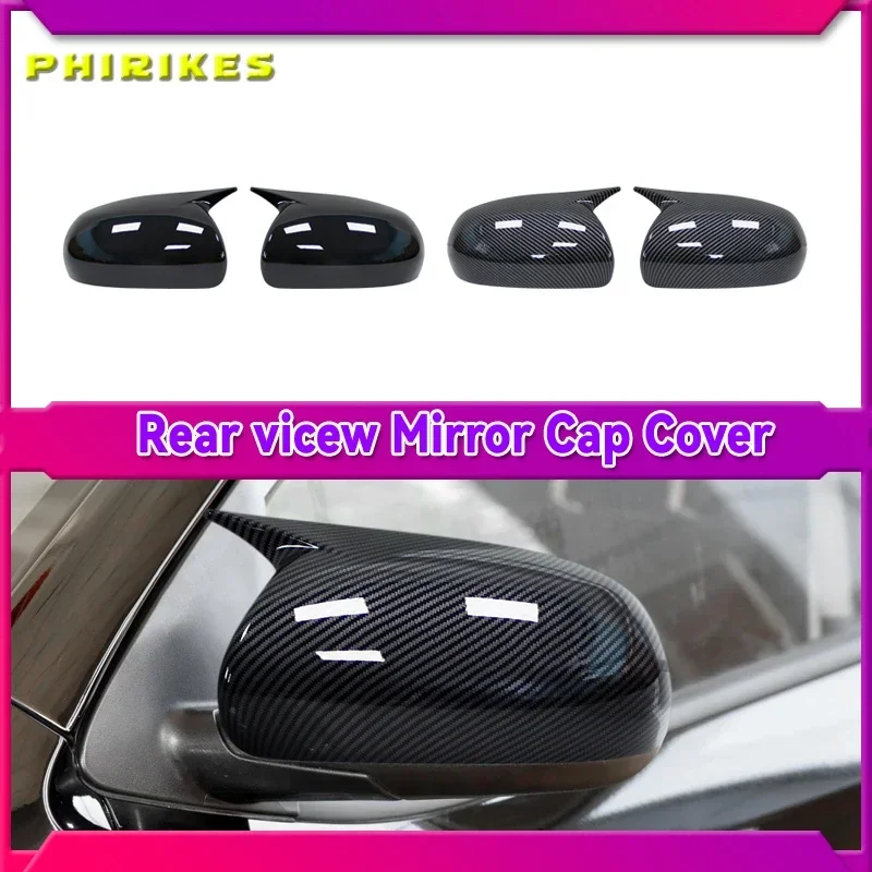 

1 Pair Car Rear View Driver Passenger Side Mirror Cover Cap Overlay Black for Kia Forte Cerato K3 Mirror Covers
