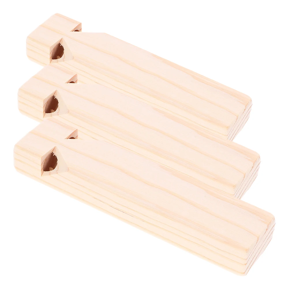 3 Pcs Orff Music Toys Children Kids Whistle Plaything Wooden Musical Instruments