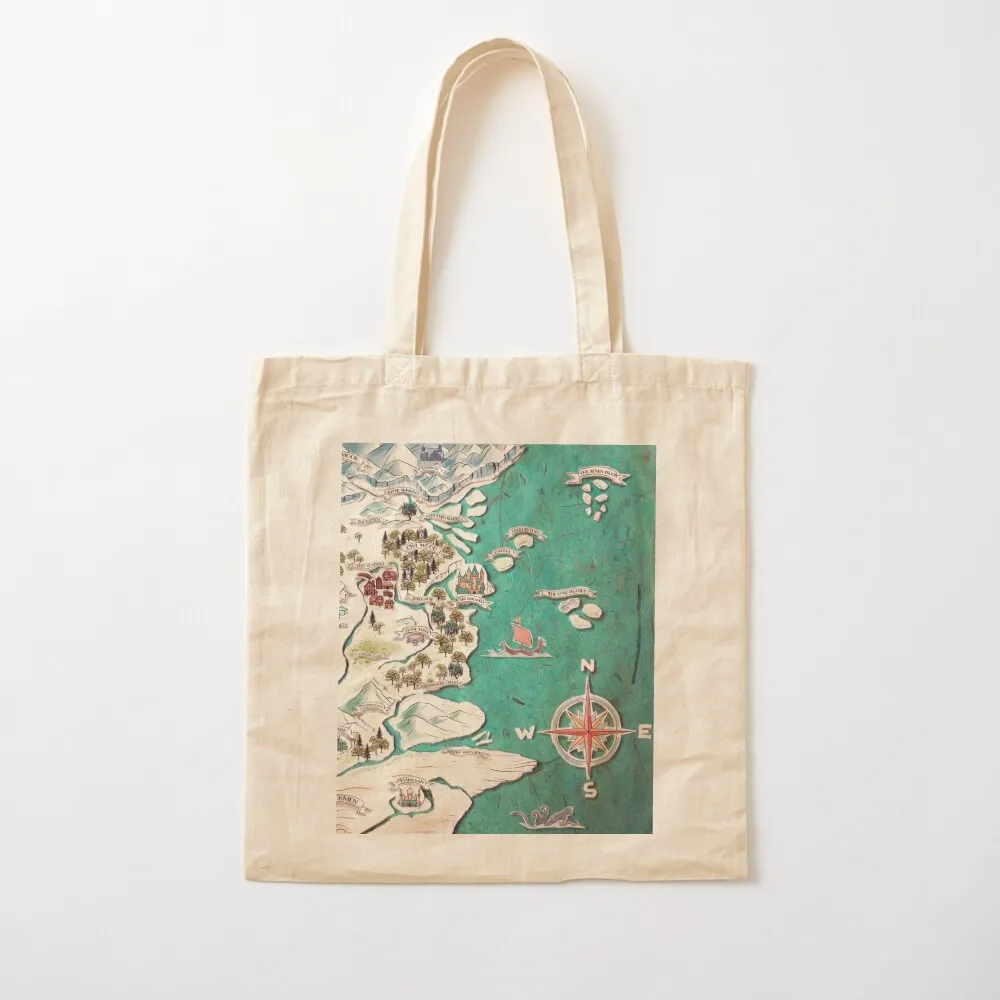 خريطة حقيبة حمل نارنيا، حقائب قابلة لإعادة الاستخدام، حقيبة قابلة للطي وقابلة لإعادة الاستخدام، حقيبة تسوق للنساء #2